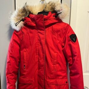 Authentic Nobis Carla Parka. Colour Red. Size Small. Mint condition.